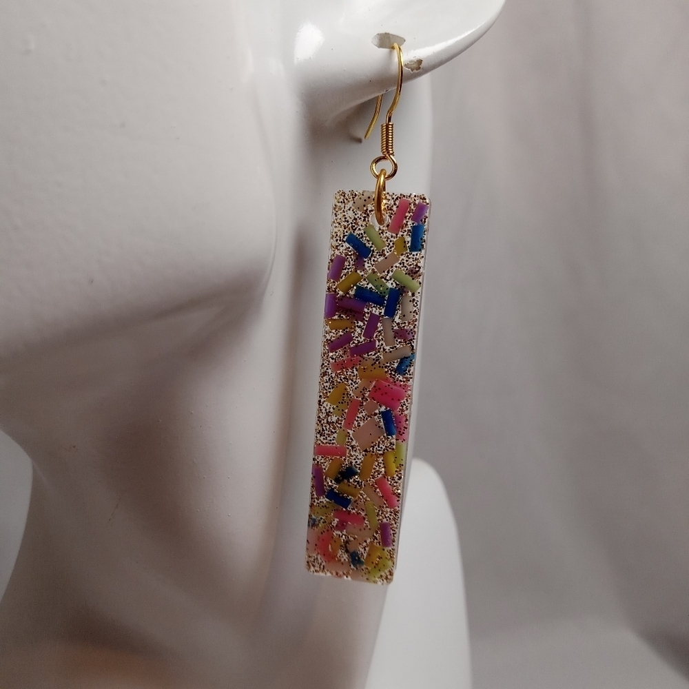 Colorful Sprinkle Earrings - Picture 2 of 5